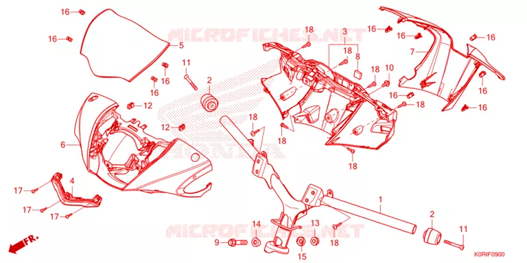 GUIDON - CARENAGE Honda SCOOTER 150 SH 2023  SH150AD2P