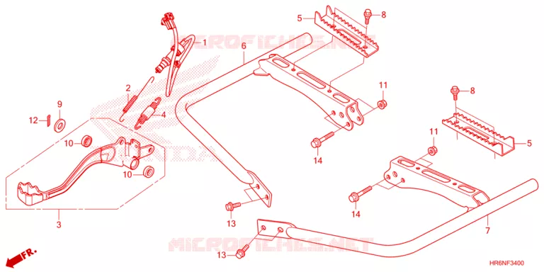 PEDALE - REPOSE PIED Honda ATV 520 FOURTRAX 2023  TRX520FA6P