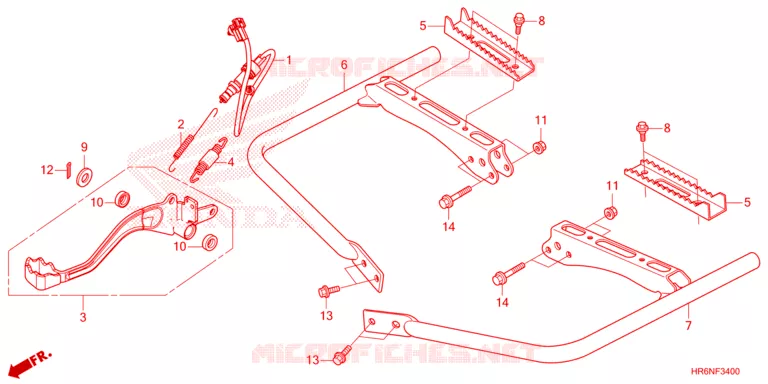 PEDALE - REPOSE PIED Honda ATV 520 FOURTRAX 2023  TRX520FA7P