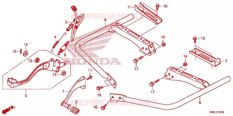 PEDALE - REPOSE PIED Honda ATV 520 FOURTRAX 2022  TRX520FM6N