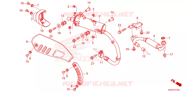 SILENCIEUX D'ECHAPPEMENT Honda MOTO 125 MONKEY 2023  Z125MAP