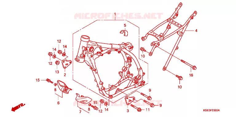 CADRE Honda MOTO 150 CRF 2009  CRF150RB9