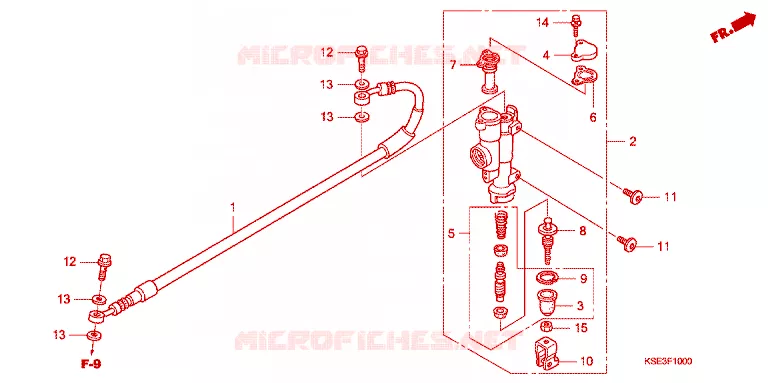 MAITRE-CYLINDRE DE FREIN ARRIERE Honda MOTO 150 CRF 2009  CRF150RB9