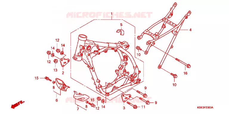 CADRE Honda MOTO 150 CRF 2011  CRF150RB9