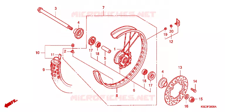 ROUE AVANT Honda MOTO 150 CRF 2010  CRF150RB9