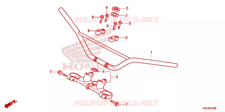 GUIDON - TE DE FOURCHE Honda MOTO 150 CRF 2007  CRF150R7