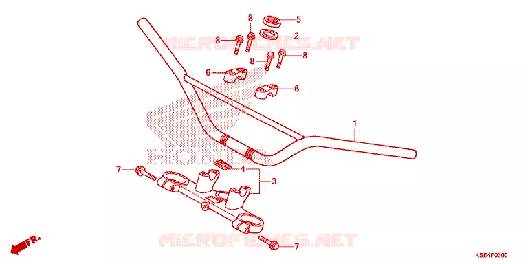 GUIDON - TE DE FOURCHE Honda MOTO 150 CRF 2008  CRF150R8