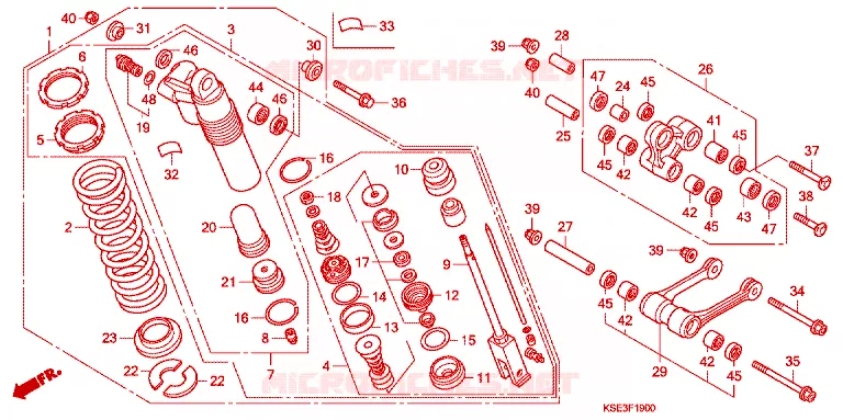 AMORTISSEUR ARRIERE Honda MOTO 150 CRF 2009  CRF150R9