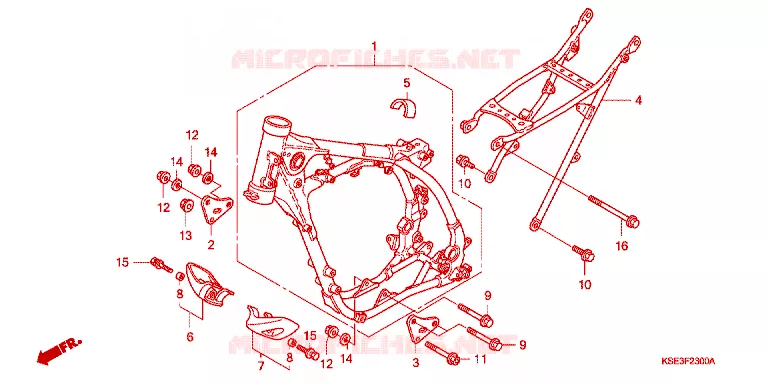 CADRE Honda MOTO 150 CRF 2009  CRF150R9