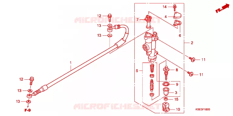 MAITRE-CYLINDRE DE FREIN ARRIERE Honda MOTO 150 CRF 2010  CRF150R9