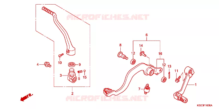 PEDALE - KICK Honda MOTO 150 CRF 2011  CRF150R9