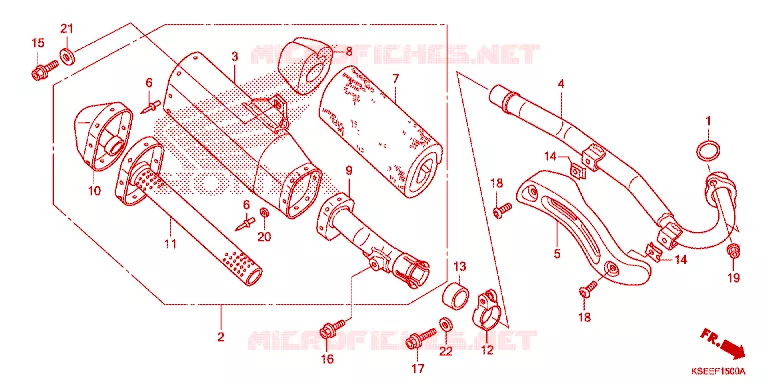 SILENCIEUX D'ECHAPPEMENT Honda MOTO 150 CRF 2014  CRF150RE
