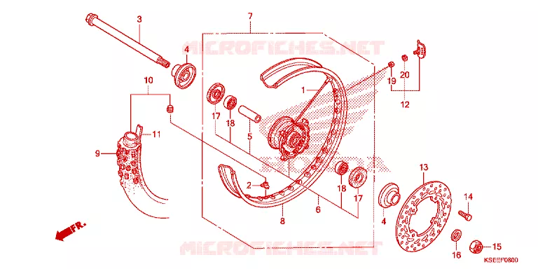 ROUE AVANT Honda MOTO 150 CRF 2014  CRF150RBE