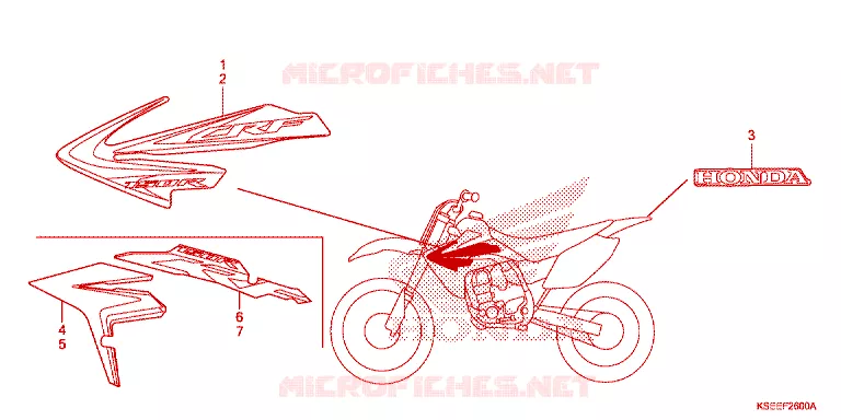 AUTOCOLLANTS Honda MOTO 150 CRF 2015  CRF150RBE