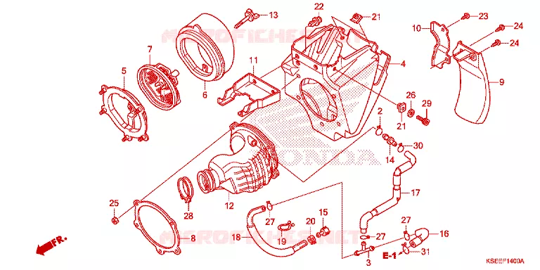 FILTRE A AIR Honda MOTO 150 CRF 2014  CRF150RBE