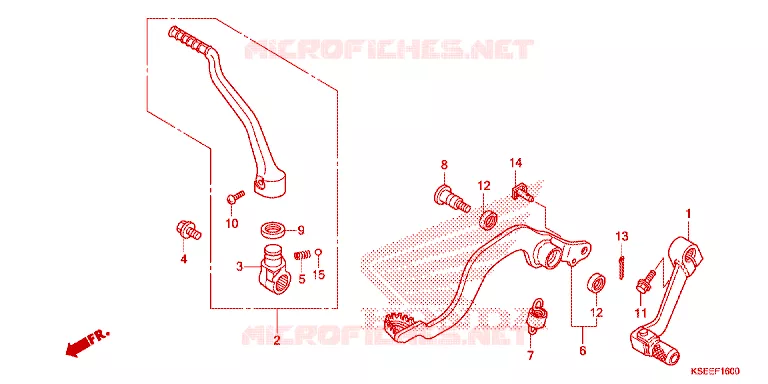 PEDALE - KICK Honda MOTO 150 CRF 2014  CRF150RBE