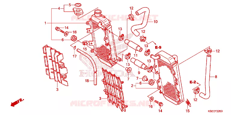 RADIATEUR Honda MOTO 150 CRF 2016  CRF150RBE