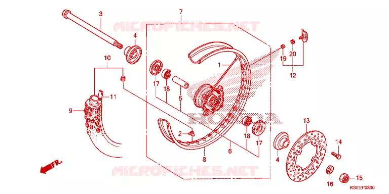 ROUE AVANT Honda MOTO 150 CRF 2015  CRF150RBE