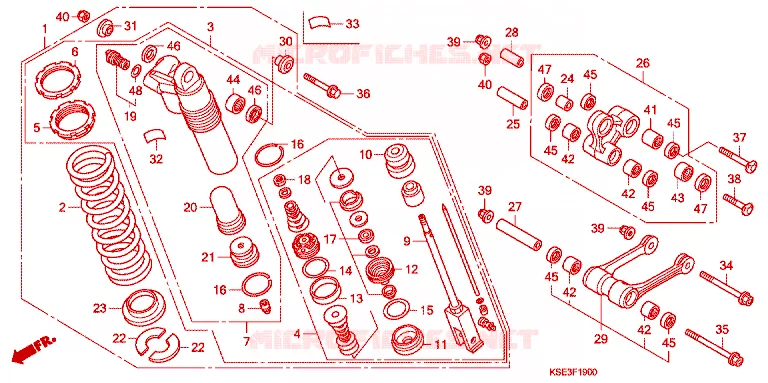 AMORTISSEUR ARRIERE Honda MOTO 150 CRF 2012  CRF150RBC