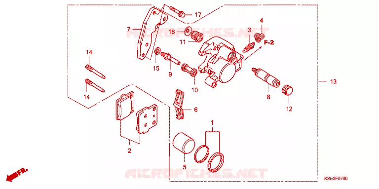 ETRIER DE FREIN AVANT Honda MOTO 150 CRF 2012  CRF150RBC