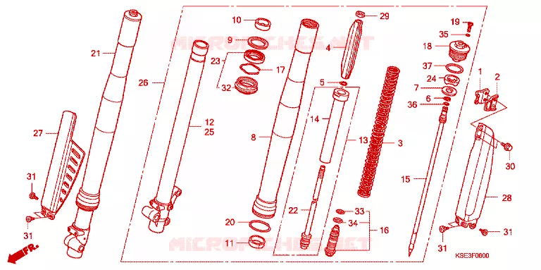FOURCHE Honda MOTO 150 CRF 2012  CRF150RBC