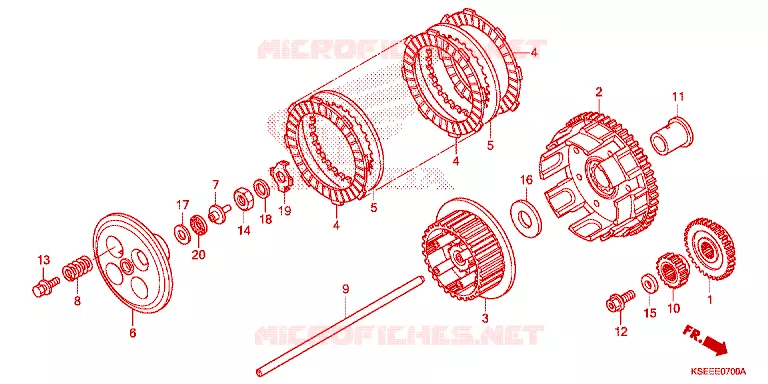 EMBRAYAGE Honda MOTO 150 CRF 2013  CRF150RD