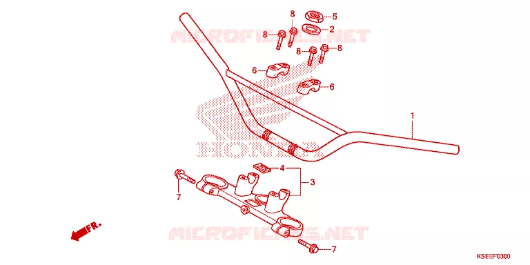 GUIDON - TE DE FOURCHE Honda MOTO 150 CRF 2013  CRF150RD
