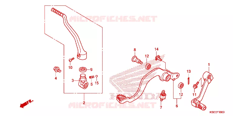 PEDALE - KICK Honda MOTO 150 CRF 2013  CRF150RD