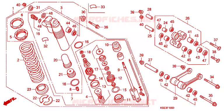 AMORTISSEUR ARRIERE Honda MOTO 150 CRF 2012  CRF150RC