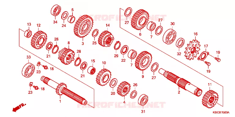 BOITE DE VITESSES Honda MOTO 150 CRF 2012  CRF150RC