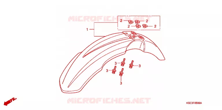 GARDE BOUE AVANT Honda MOTO 150 CRF 2012  CRF150RC