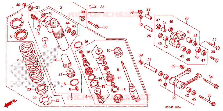 AMORTISSEUR ARRIERE Honda MOTO 150 CRF 2007  CRF150R7