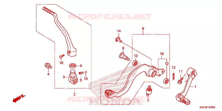PEDALE - KICK Honda MOTO 150 CRF 2007  CRF150R7