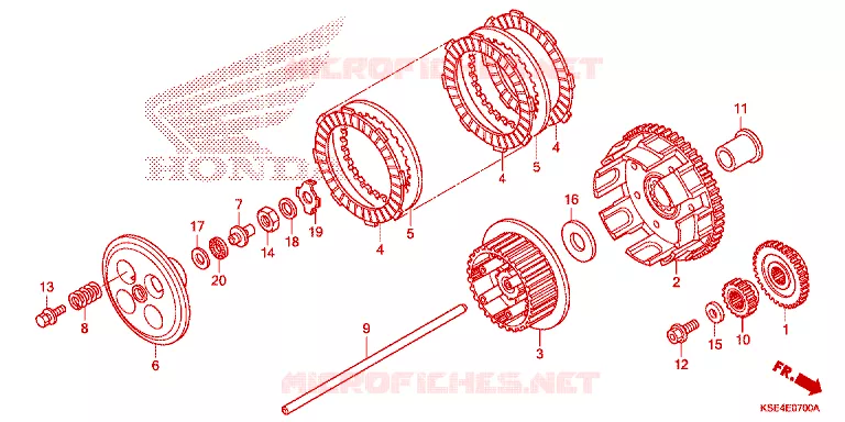 EMBRAYAGE Honda MOTO 150 CRF 2007  CRF150RB7