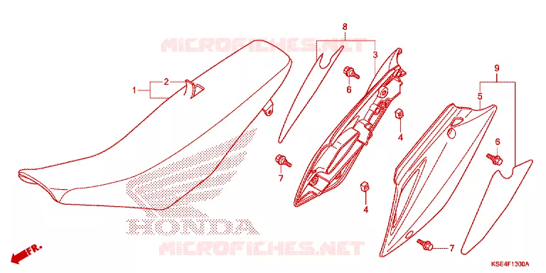 SELLE - CARENAGE Honda MOTO 150 CRF 2007  CRF150RB7