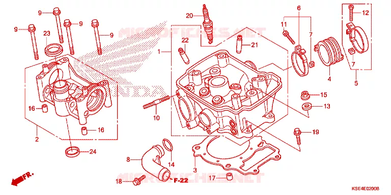 CULASSE Honda MOTO 150 CRF 2007  CRF150RB7