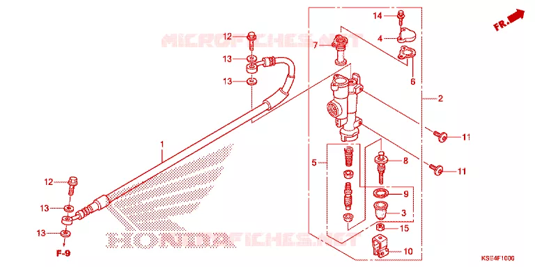 MAITRE-CYLINDRE DE FREIN ARRIERE Honda MOTO 150 CRF 2010  CRF150R9