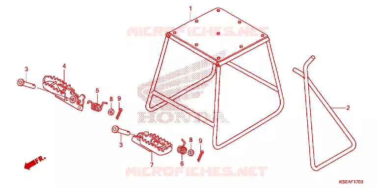 BEQUILLE - REPOSE PIEDS Honda MOTO 150 CRF 2013  CRF150RBD