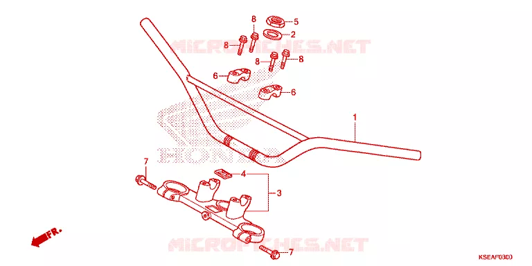 GUIDON - TE DE FOURCHE Honda MOTO 150 CRF 2013  CRF150RBD