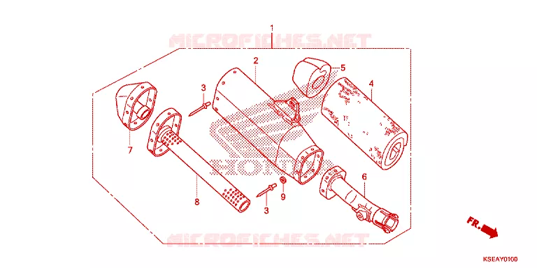 SILENCIEUX D'ECHAPPEMENT Honda MOTO 150 CRF 2013  CRF150RBD