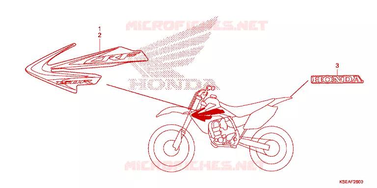 AUTOCOLLANTS Honda MOTO 150 CRF 2015  CRF150RBF
