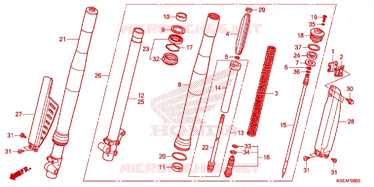 FOURCHE Honda MOTO 150 CRF 2015  CRF150RBF