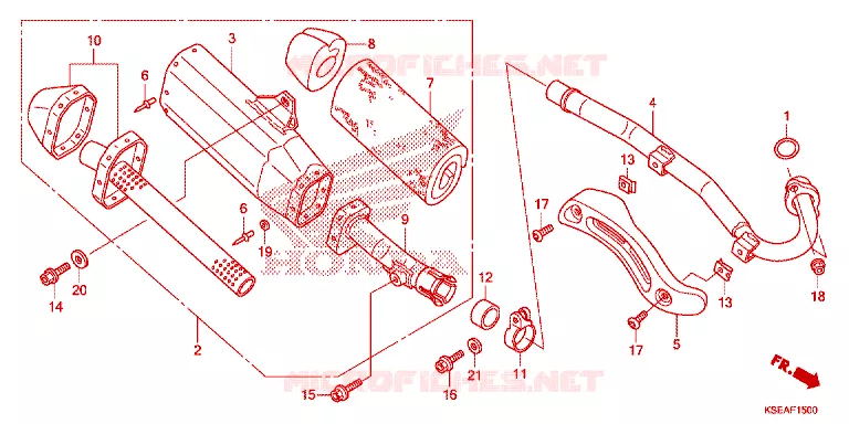 SILENCIEUX D'ECHAPPEMENT Honda MOTO 150 CRF 2015  CRF150RBF