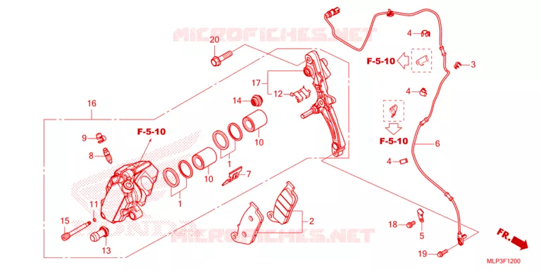 ETRIER DE FREIN AVANT Honda MOTO 500 CL 2023  CL500AP