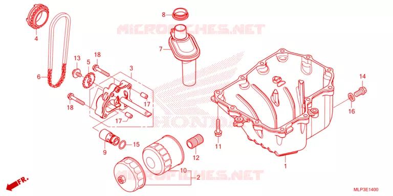 CARTER - POMPE - FILTRE A HUILE Honda MOTO 500 CL 2024  CL500AP