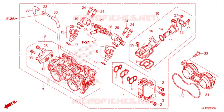 CORPS DE PAPILLON Honda MOTO 500 CL 2023  CL500AP