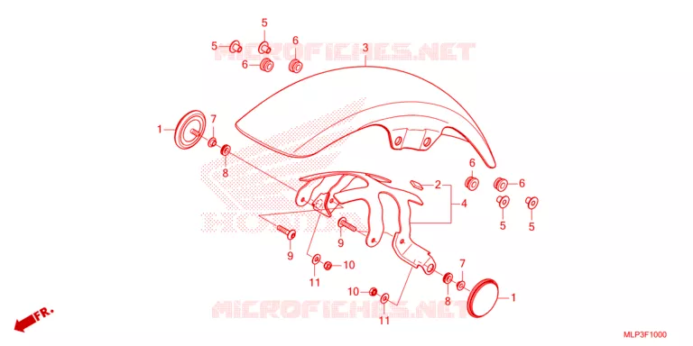 GARDE BOUE AVANT Honda MOTO 500 CL 2023  CL500AP