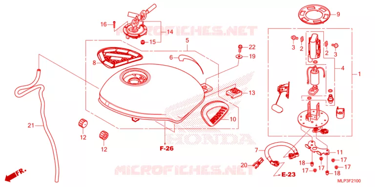 RESERVOIR A CARBURANT - POMPE A ESSENCE Honda MOTO 500 CL 2024  CL500AP