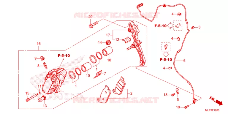 ETRIER DE FREIN AVANT Honda MOTO 500 CL 2023  CL500AP