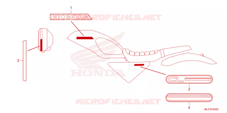 AUTOCOLLANTS Honda MOTO 500 CL 2023  CL500AP